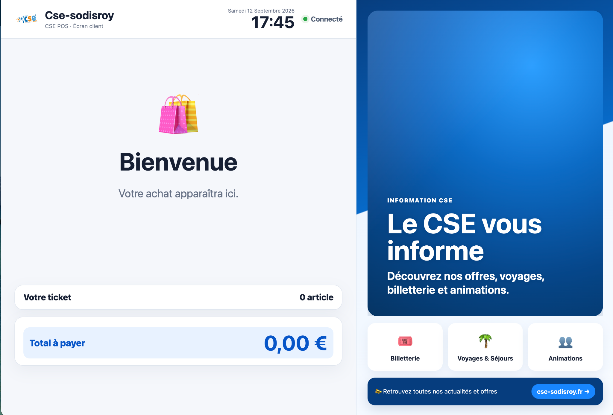 Écran client